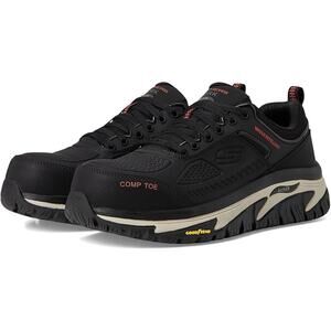 Skechers Men's 13 Black Raylan Arch Fit Road Walker Work Sneakers LB6-20
